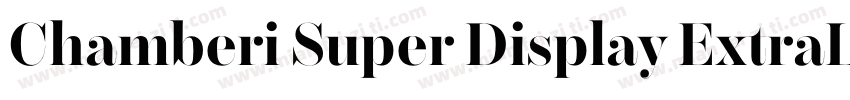 Chamberi Super Display ExtraLight I字体转换